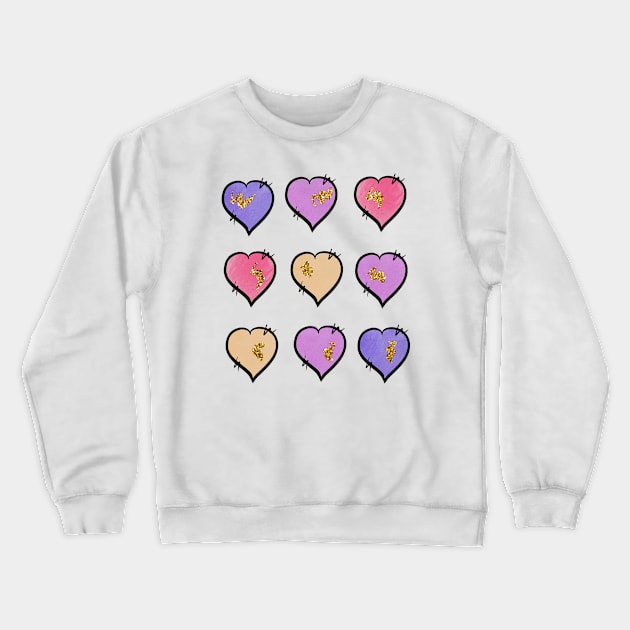 Hearts. Valentines day Crewneck Sweatshirt by Satic